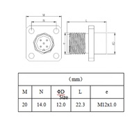 Câble capteur circulaire étanche OEM IP67 4, 6, 8, 10, 12 broches, connecteur femelle M12 3 broches pour montage sur panneau, pour l'automatisation