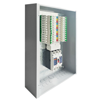 YAXUZG Armoire de distribution réseau extérieure IP65 pré-assemblée, boîtier mural métallique avec disjoncteur 100A et 32 modules MCB
