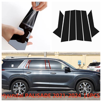 Convient pour Hyundai Veracruz PALISADE Veloster accessoires extérieurs de voiture noir brillant colonne centrale autocollant porte fenêtre décoration