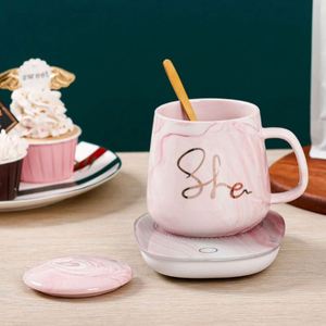 Warm Metal/Paper Coffee Tea <b>Cup</b> Gift Set for Girl Promotional love You New Year Valentines Day Gift with UV Printing - Product Image 3
