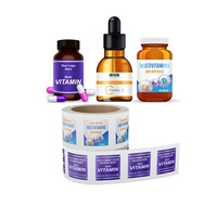 Fabricant d'étiquettes autocollantes pour bouteilles, étiquettes imprimées sur mesure en rouleau pour l'emballage et la marque des produits