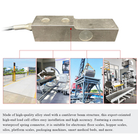 Celda de Carga YZC-334 1-3T C2/C3 para Básculas de Tolva, Sensor de Pesaje Industrial de Acero Aleado y Acero Inoxidable