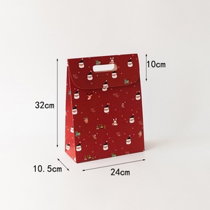 Christmas Eco-Friendly Embossed Kraft Paperboard Treat Bags with Digital Printing Ribbon <b>Small</b> Size for Craft <b>Gift</b> & Candles Use - Product Image 5
