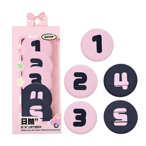 Thiết kế mới hàng ngày dùng một lần 5pcs ướt/khô Foundation Sponge Puff Loose bột mỹ phẩm Puffs trang điểm có thể được <span class=keywords><strong>rubycell</strong></span> chất liệu - Product Image 2
