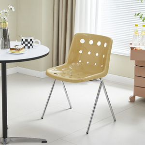 Tabouret de maquillage <span class=keywords><strong>pour</strong></span> chambre à coucher, <span class=keywords><strong>chaise</strong></span> de style mid-century couleur crème, simple, <span class=keywords><strong>pour</strong></span> petit espace, <span class=keywords><strong>chaise</strong></span> de table de maquillage, <span class=keywords><strong>chaise</strong></span> de salle à manger, <span class=keywords><strong>chaise</strong></span> d'hôtel, <span class=keywords><strong>chaise</strong></span> de café - Product Image 6