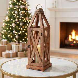 Linterna de Madera Hecha a Mano con Forma y Estampado Personalizables para Decoración del Hogar - Uso en Múltiples Ocasiones - Product Image 1
