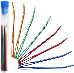 <span class=keywords><strong>Aiguille</strong></span> géante de brocart courbée 8PCS <span class=keywords><strong>Aiguille</strong></span> de fil émoussé à gros yeux <span class=keywords><strong>Aiguille</strong></span> de réparation à <span class=keywords><strong>tricoter</strong></span> - Product Image 2