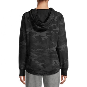 Women's Soft Lined Fleece Full Zip up Hooded Sweatshirt <b>Classic</b> Plain Hoody Polyester/Cotton Winter Workout Top - Product Image 2
