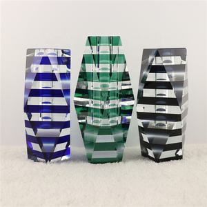 Venta al por mayor de fábrica OEM moda elegante florero <span class=keywords><strong>barato</strong></span> decoración del hogar jarrón de cristal personalizado - Product Image 2