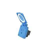 ZNPON prise murale Standard américaine UL498 connecteur de prise 3 broches AC 15A 125V bleu US panneau mural prise de courant Z134U