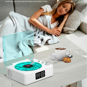 Haut-parleur de bureau vintage multifonction Waves Blue Tooth avec lumière ambiante RVB et <span class=keywords><strong>bruit</strong></span> blanc sonore océanique comme aide au sommeil - Product Image 3