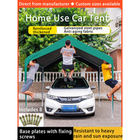 Abri de voiture robuste résistant au vent, auvent de garage extérieur protégé contre les UV, abri de stationnement en métal personnalisé