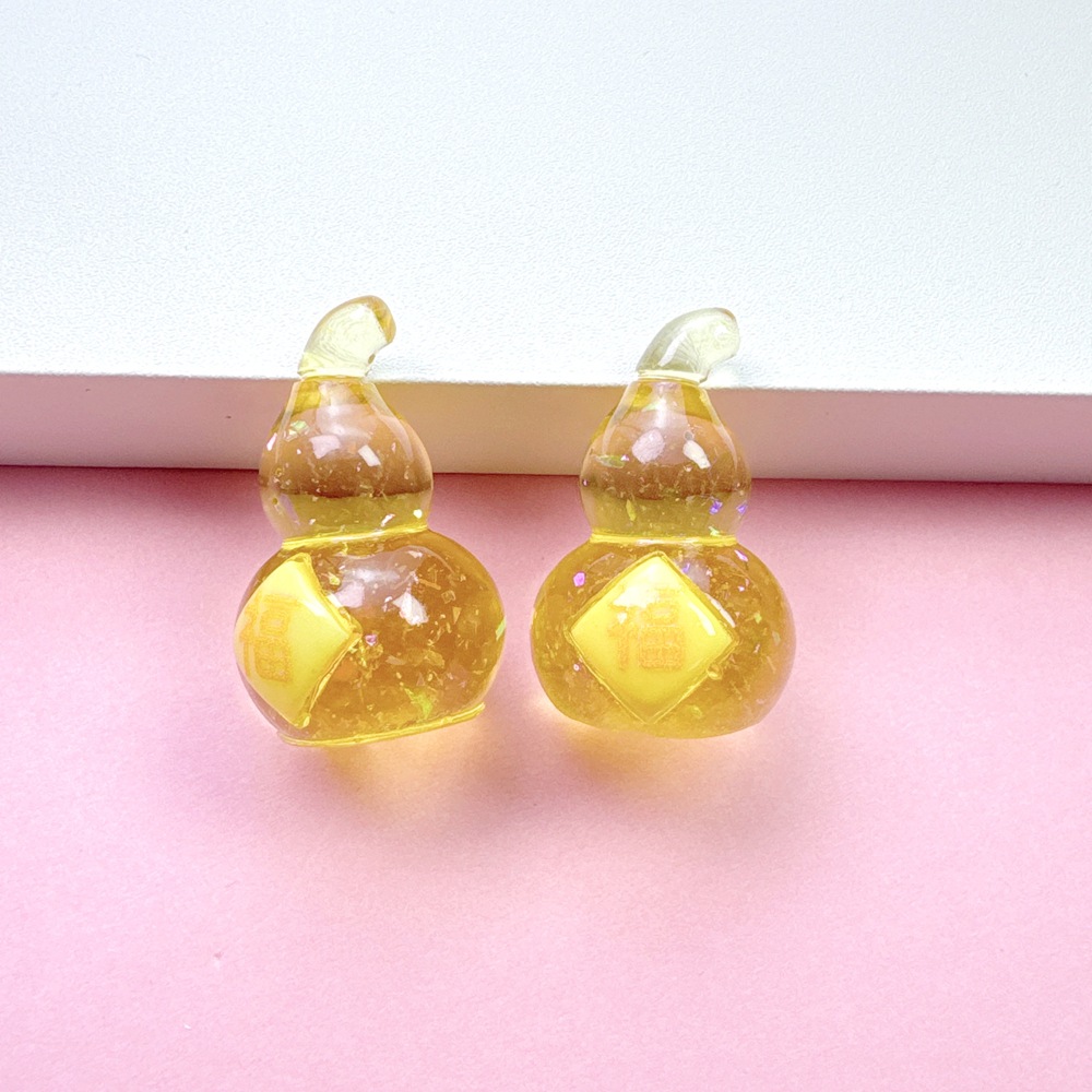 Orange--three-dimensional glitter gourd