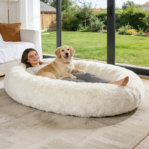 Divano Letto Comprimibile dal <span class=keywords><strong>Design</strong></span> Moderno e Minimalista, Bestseller in Tessuto Corduroy, Pouf per Piccoli Spazi, per Uso Umano e Canino, per Soggiorno - Product Image 3