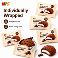 Nouveau produit Mochi Snack, pâtisserie exotique pour le petit-déjeuner avec des saveurs de chocolat et de châtaignes, goût sucré, texture moelleuse, emballage en vrac