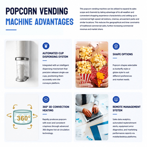 Distributeur automatique de pop-corn Teejoin Factory Direct, 24h/24, libre-service, pour centres commerciaux et salles de jeux. - Product Image 2