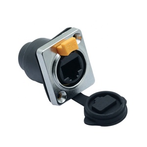 Không thấm nước <span class=keywords><strong>Ethernet</strong></span> 8P RJ45 nối RJ45 nối mạng cắm và chơi nữ Chassis Bảng điều chỉnh núi ổ cắm + Nam cắm - Product Image 4