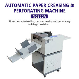 Automático Digital Eléctrico A3 330mm Máquina perforadora de plegado de papel Succión de aire Componentes de motor PLC de alta velocidad A4 viables - Product Image 2