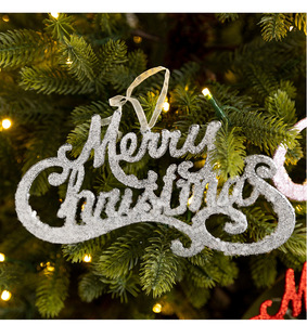 LINGKAI Vente en gros de lettres en plastique scintillantes pour décorations de Noël, ornements en forme de boule pour la décoration de l'arbre de Noël - Product Image 5