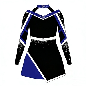 Crea Tu Propio Diseño de Uniformes de Animadoras, Uniforme de Animadoras con Cuello Halter para Jóvenes y Adultos, Diseño Personalizado con Pedrería Brillante - Product Image 2