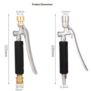 Nettoyeur haute pression avec tige d'extension en acier inoxydable et laiton, argent/noir/or, pour le lavage <span class=keywords><strong>de</strong></span> voitures et le <span class=keywords><strong>nettoyage</strong></span> <span class=keywords><strong>de</strong></span> climatiseurs domestiques - Product Image 4