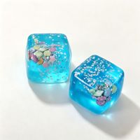 Jouet anti-stress transparent en TPR en forme de cube Star Island avec étoile et coquillage à l'intérieur, pour soulager l'anxiété des adolescents et des adultes