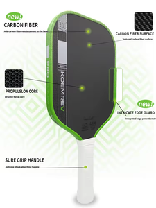 Raquette de pickleball MST Komos Gen5 Honeycomb Core T700 en fibre de carbone durable et écologique, 16 mm thermoformée, approuvée USAPA - Product Image 2