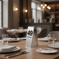 Support de numéros de table en plastique ABS avec logo personnalisé, support de numéros de table pour restaurant, bar