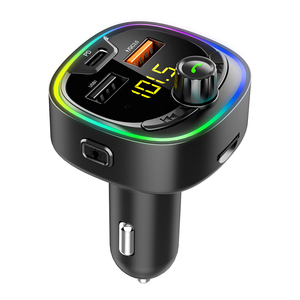 Adaptador de transmisor FM para coche, Kit de manos libres inalámbrico con reproductor MP3 de carga rápida PD QC 5,0, Robot VR HIFI EQ <span class=keywords><strong>Bluetooth</strong></span> 3,0 - Product Image 5