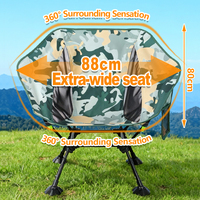 Fauteuil de camping portable et réglable en aluminium ultra-léger, grand format, moderne, de haute qualité, pour l'extérieur, type chaise lune, vente en gros