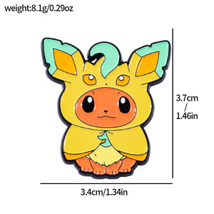 Broches de col en métal émaillé de la série Pokémon (Eevee, <span class=keywords><strong>Pikachu</strong></span>, Gengar, Charmander, Snorlax) – Vente en gros de badges mignons avec logo pour chapeaux - Product Image 5