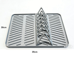 35*30CM Silicone Non-Slip Dish Drying <strong>Mats</strong>, Kitchen Easy Clean <strong>Draining</strong> <strong>Board</strong> <strong>Mat</strong> Table <strong>Mat</strong> Pot Holder Placemat Spoon Rest - Product Image 4
