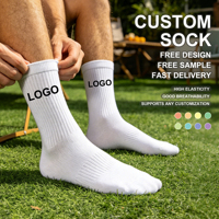 Chaussettes de sport unisexes de qualité supérieure avec logo de designer, vente en gros, chaussettes personnalisées de marque pour hommes et femmes