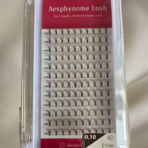 Extensiones de Pestañas de Volumen Ruso Premade en Abanico, 12 Líneas, 0.10, 0.05, 0.07, Curvatura B C, 7mm, 18mm, Volumen 5D, Tallo Corto, Visón Sintético, Cruelty-Free, Natural - Product Image 1