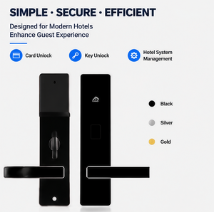 Système de sécurité de serrure de porte intelligente RFID sans clé pour hôtel, appartement, complexe hôtelier, serrure à carte IC cryptée - Product Image 5