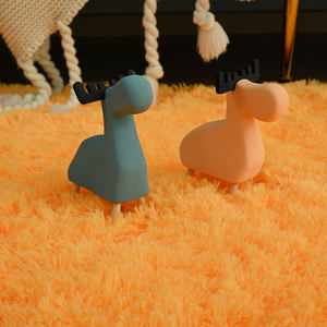 Tapis shaggy décoratif de grande taille pour la maison, tapis en peluche orange, tapis moelleux de luxe pour le salon, la chambre à coucher - Product Image 5