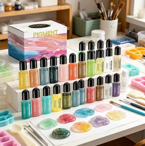 Ensemble de pigments de résine Morandi, colorant silicone hautement concentré pour résine époxy/UV, artisanat DIY non toxique et jouets squishy - Product Image 2