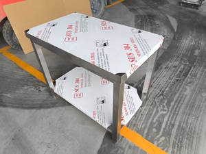 Nhiệm Vụ Nặng Nề 2-Tier Hình Vuông 0.8Mm Dày Thép Không Gỉ Khách Sạn Xe Đẩy Thiết Kế Hiện Đại Cho Khách Sạn Nhà Hàng Nhà Bếp Bàn Làm Việc - Product Image 5