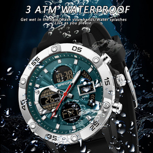 Montre numérique pour homme SANDA 6239, montre de sport tendance, étanche, double affichage, lumineuse, compte à rebours, date - Product Image 4