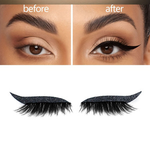 Faux <span class=keywords><strong>cils</strong></span> synthétiques auto-adhésifs sans colle, style européen et américain, avec autocollants colorés pour les yeux - Product Image 2