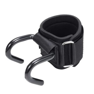 Bar tarik atas bernapas dengan peralatan kebugaran kait baja antiselip untuk barbel barbel angkat beban kait bantuan - Product Image 1