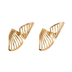 Fashion <b>Rings</b> PVD Gold Plated 316L Stainless Steel Sustainable Resistant Modern Design <b>Statement</b> Jewelry - Product Image 2