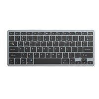 Keyboard Nirkabel Ergonomis 2.4G 78 Tombol dengan Fitur Mute untuk Ponsel dan Tablet