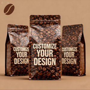 Bolsa de Café Personalizada con Impresión, de Fondo Plano, con Válvula y Cierre, de 100g a 2kg, Apta para Café, Té y Frutos Secos - Product Image 2