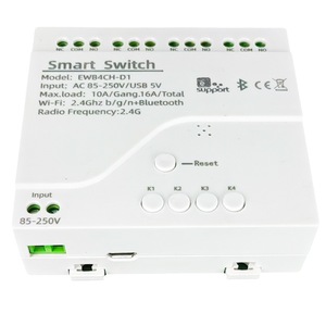 SIXWGH 4CH Ewelink Interrupteur électrique 4 canaux pour usage domestique, compatible Alexa et Google <span class=keywords><strong>Assistant</strong></span>, relais WiFi pour la commande <span class=keywords><strong>de</strong></span> la maison intelligente - Product Image 6