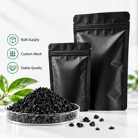 Granulés de charbon actif de coque de noix de coco à faible teneur en cendres, matériau filtrant pour les systèmes de purification de l'eau potable
