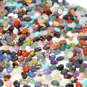 Perles ovales en pierre naturelle de 12x16 mm, cabochon plat, perles en vrac pour la fabrication de bijoux, cristal de guérison, chakra, protection énergétique, cadeau - Product Image 6