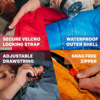 Sac de couchage professionnel isolé et étanche à capuche pour adultes pour les activités de plein air par temps froid-Camping