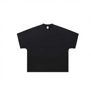 เสื้อยืดคอกลมแขนสั้นทรงโอเวอร์ไซส์สำหรับผู้ชาย พิมพ์ลายโลโก้ด้านหลัง ผ้าถักเนื้อแน่น ไม่ยับ ไม่เป็นขุย - Product Image 2
