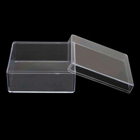Boîte de rangement en plastique PP transparente avec couvercle, durable, pour cosmétiques, bijoux, aliments, artisanat